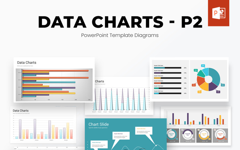 Datové grafy Diagramy šablon PowerPoint