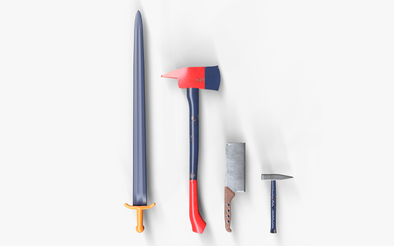 Colección Sword and Blades Low-poly modelo 3D