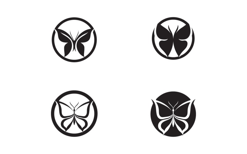 Elementos do logotipo da borboleta Vector Eps V53
