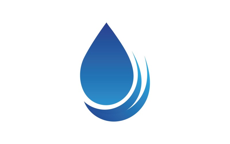 Waterdrop And Leaf Nature Elements Logo V3