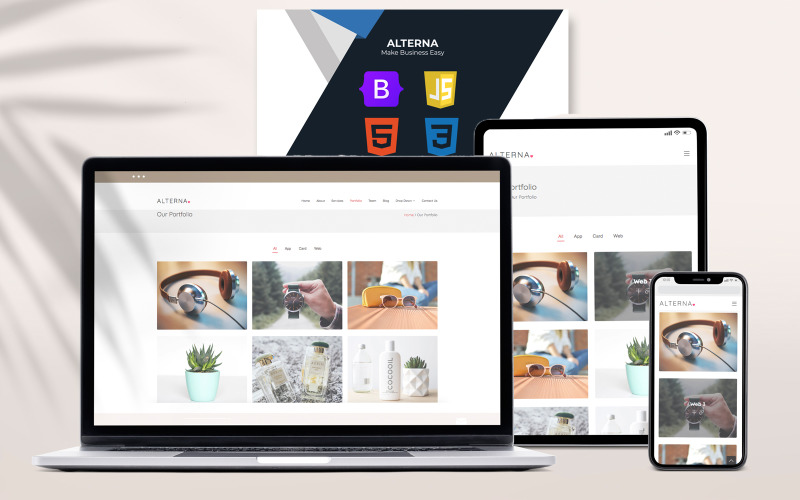 Alterna - Responsive 9 Pages Modern HTML5 Te m plate
