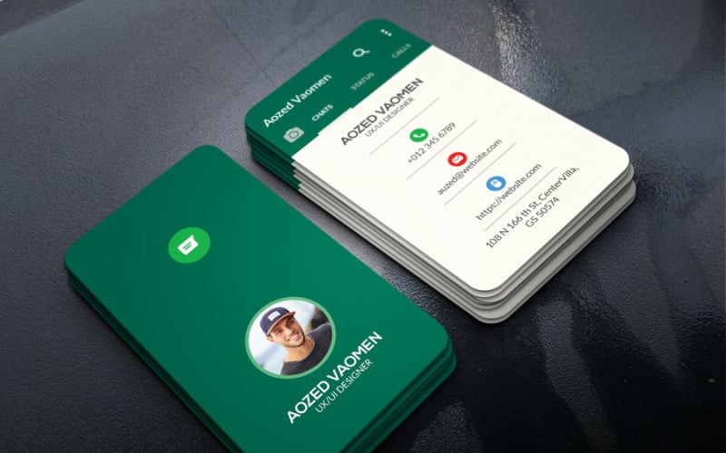 Sjabloon voor WhatsApp-visitekaartjes