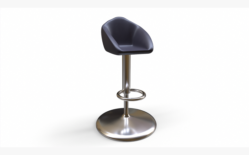 Chaise de bar Low-poly modèle 3D