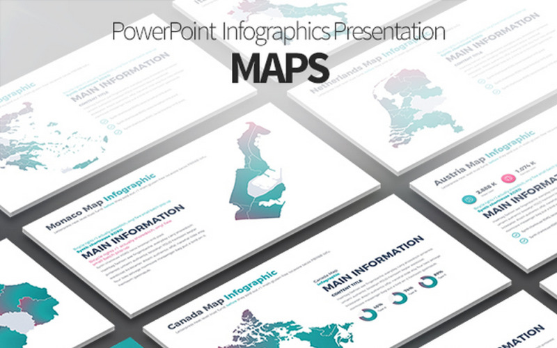 KARTEN - PowerPoint-Infografik-Präsentation