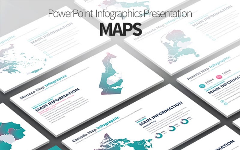 MAPAS - Presentación de infografías de PowerPoint