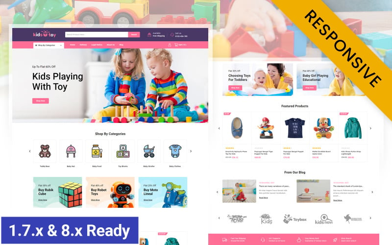 KidsToy -响应主题的玩具商店和儿童游戏Prestashop