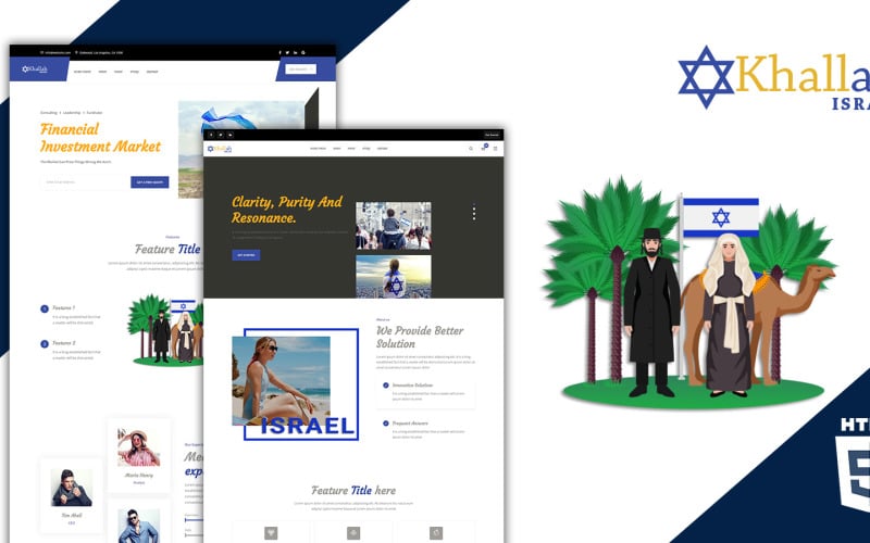 Khallah以色列社区HTML5网站模板
