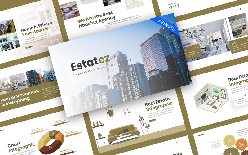 Estatez Keynote-Vorlage für Immobilien