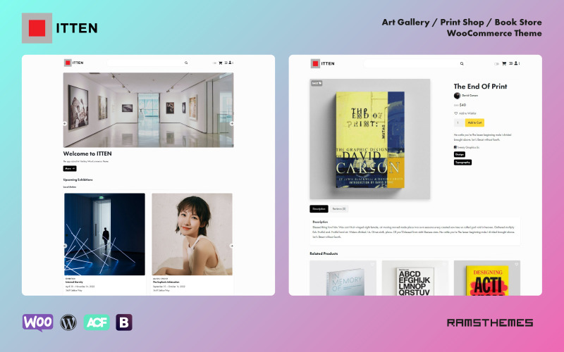 ITTEN - Kunstgalerie, Druckerei, Buchladen WooCommerce Theme