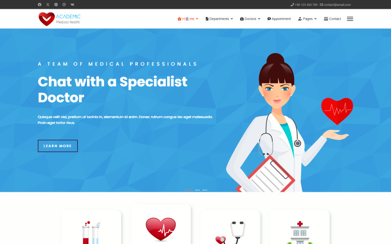 JL Academic Medical and Health Шаблон Joomla4-5