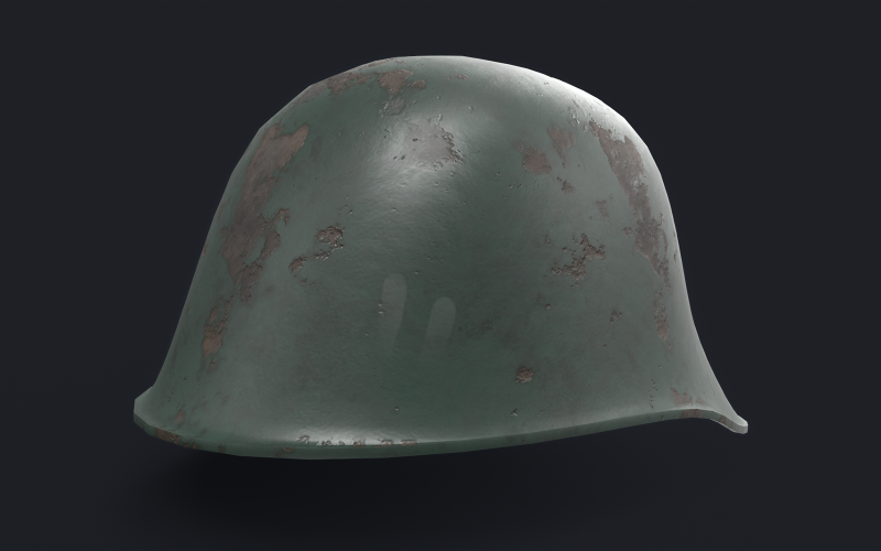 2. Dünya Savaşı Alman Stahlhelm Düşük Poli 3D modeli