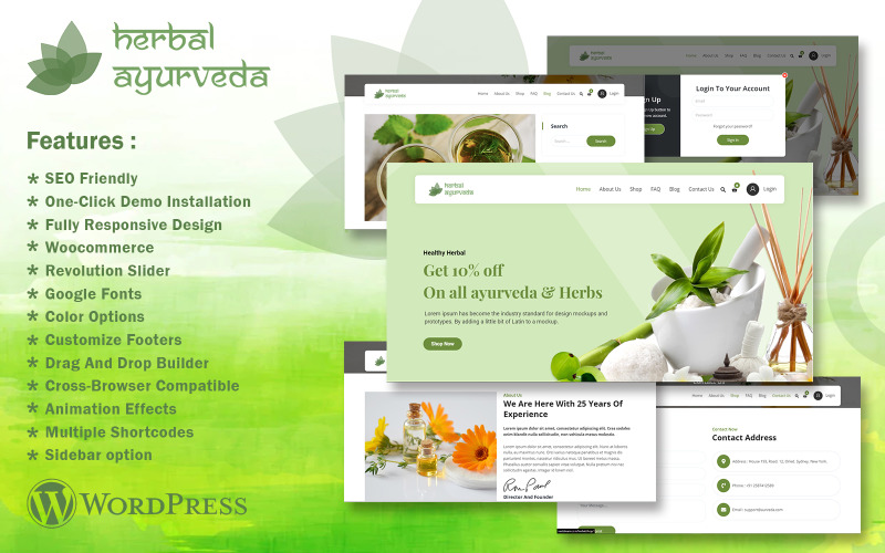 Herbal - Tema WordPress Ayurveda Puro