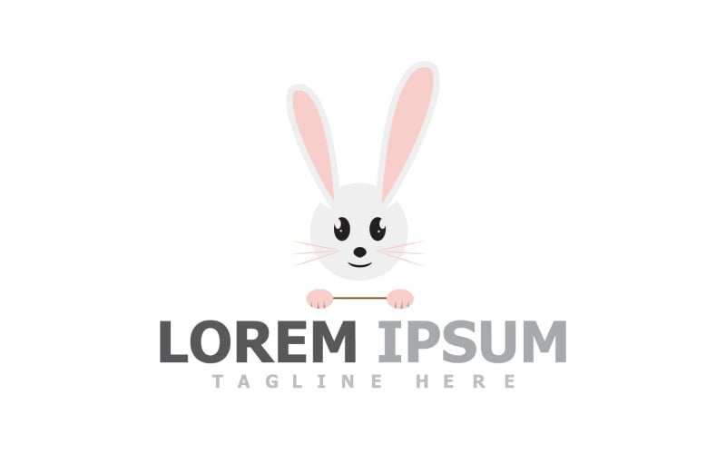 Rabbit Template Animal Logo V5