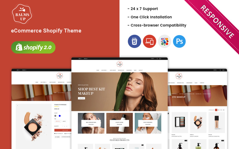 Balmsup - Tema Shopify di bellezza per cosmetici