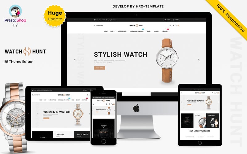Watch Hunt Store – Time Watch Hunt Prestashop Mega Super Responsive Theme Store