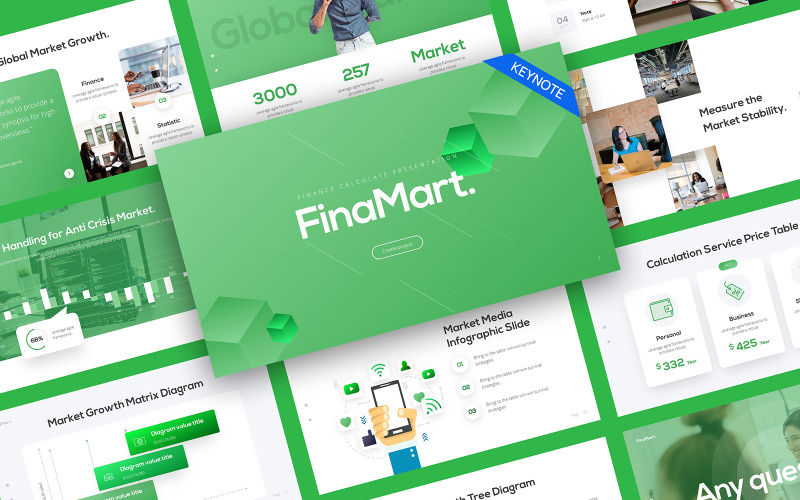 Modello di keynote per la finanza di FinaMart