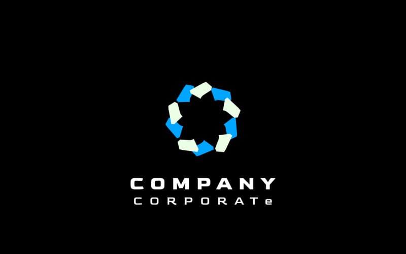 Egyszerű vállalati lapos logó