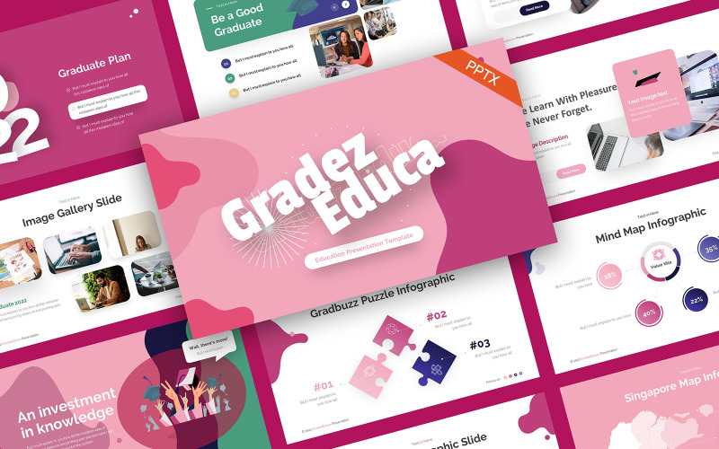 Gradez Education Kreative PowerPoint-Vorlage