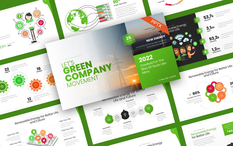 绿色可再生能源演示文稿模板