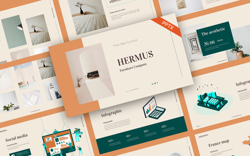Hermus Inredning Elegant PowerPoint-mall
