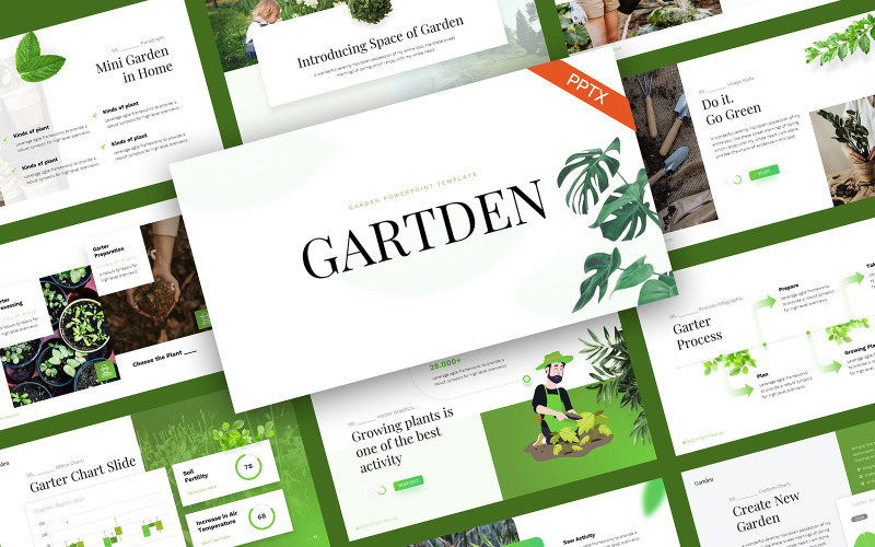 PowerPoint-mall för trädgårdsarbete