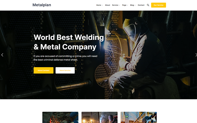 Metalplan -冶金企业的WordPress主题