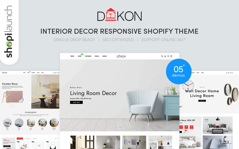 Dekon - Inredningsdekor Responsivt Shopify-tema