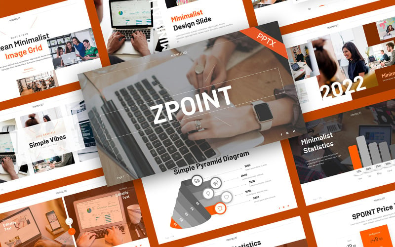 Zpoint多功能极简主义PowerPoint模板