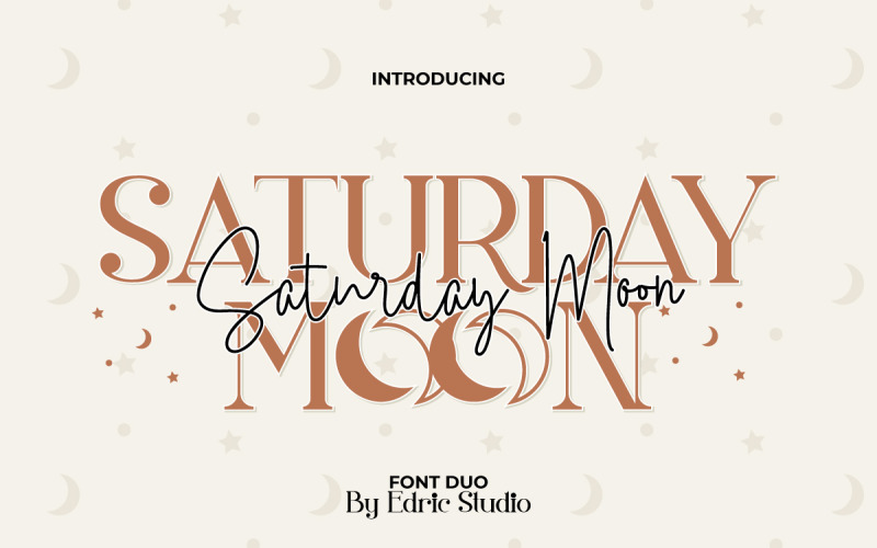 Saturday Moon Elegant Font Duo