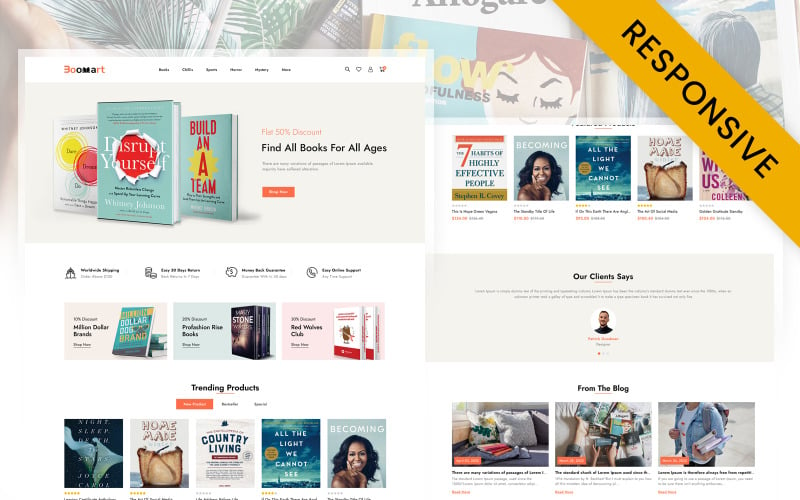 BookMart -在线图书，杂志商店Opencart Responsive Theme
