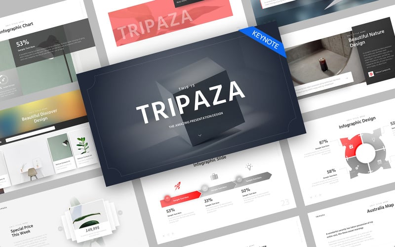 Tripaza Trip Minimalist Keynote Template