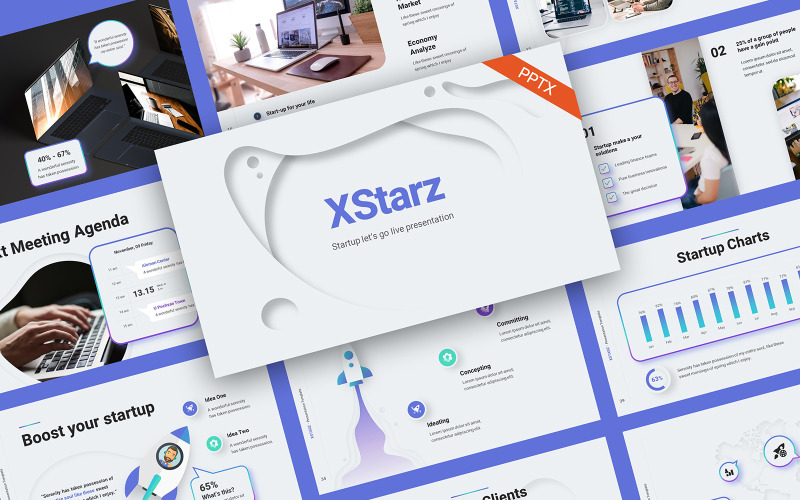 XStarz创业PowerPoint演示模板