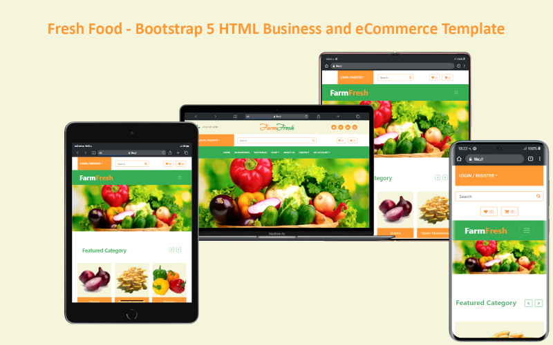 生态食品-响应HTML引导电子商务模板