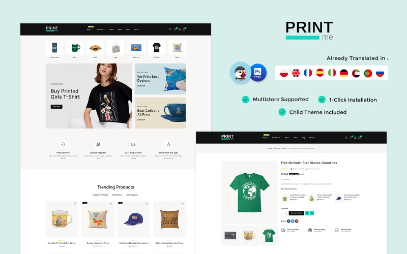 Printme - Baskı Hizmetleri Çok Amaçlı Duyarlı Prestashop Teması