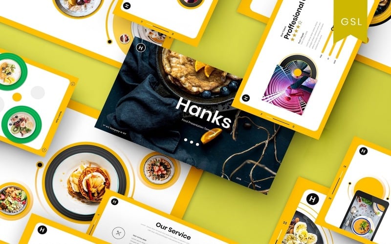 汉克斯-食品谷歌幻灯片模板