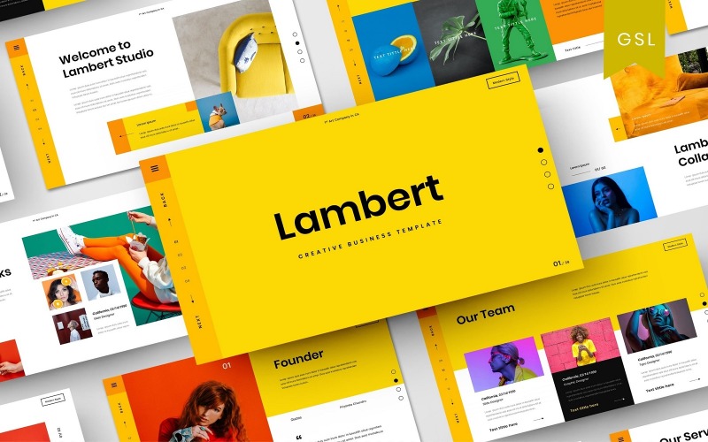 Lambert -谷歌幻灯片模板的创意业务