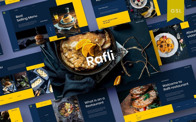 Rafli — szablon slajdu Google Food Business