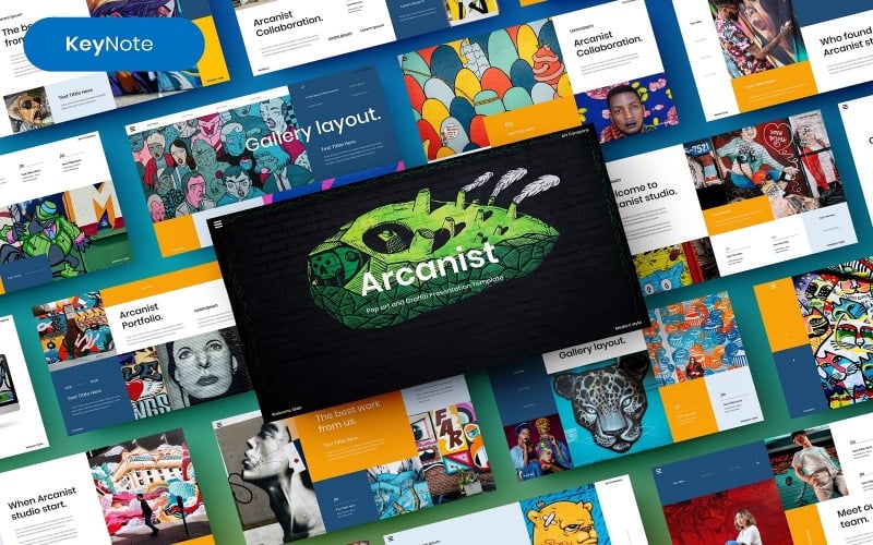 Arcanist - Pop art a Graffiti Keynote Template