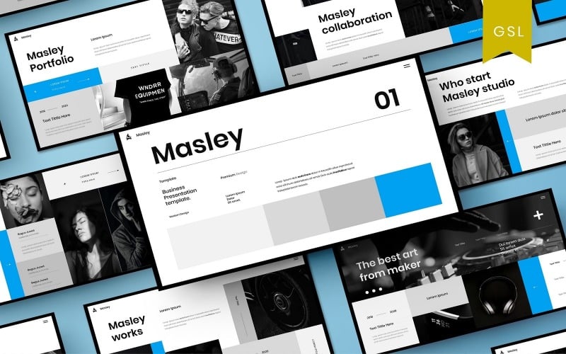 Masley -商业谷歌幻灯片模板