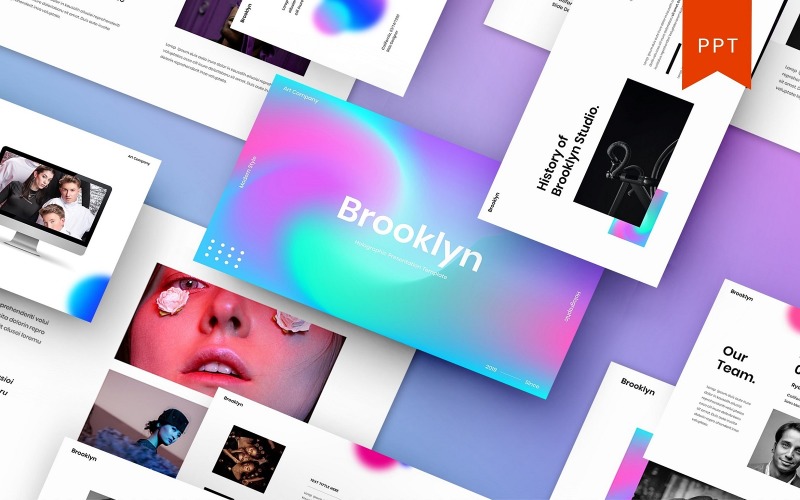 Бруклин – Шаблон Powerpoint для творческого бизнеса