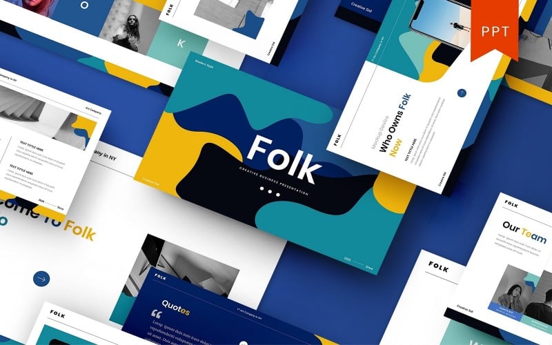 Folk – Kreatív üzleti PowerPoint sablon