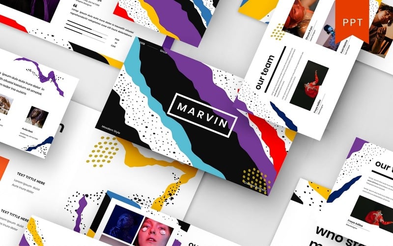 Marvin – Yaratıcı İş PowerPoint Şablonu