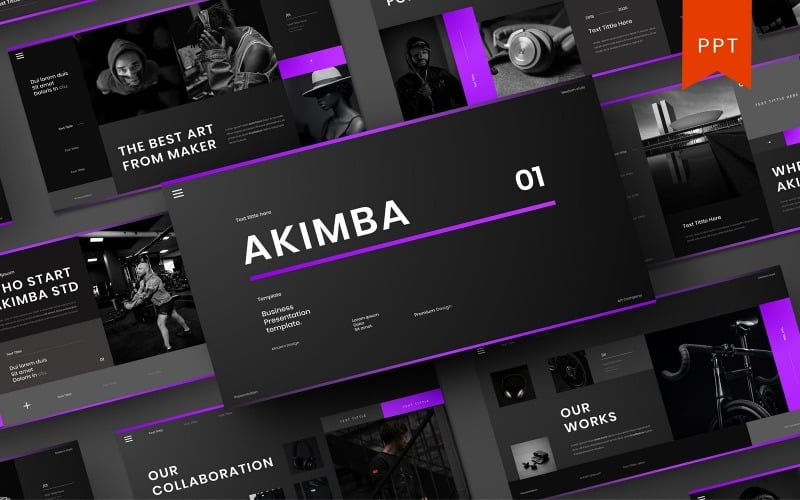 Akimba – бізнес шаблон PowerPoint