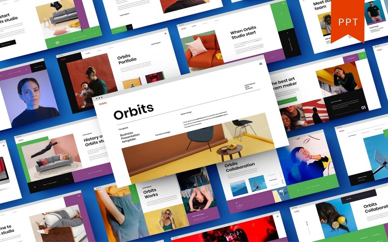 Orbits – šablona Business PowerPoint