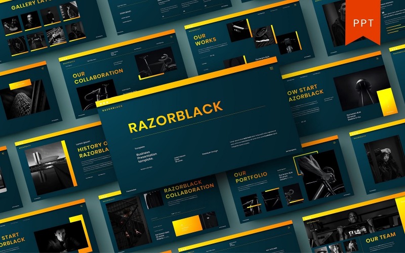 Razorblack – Üzleti PowerPoint sablon