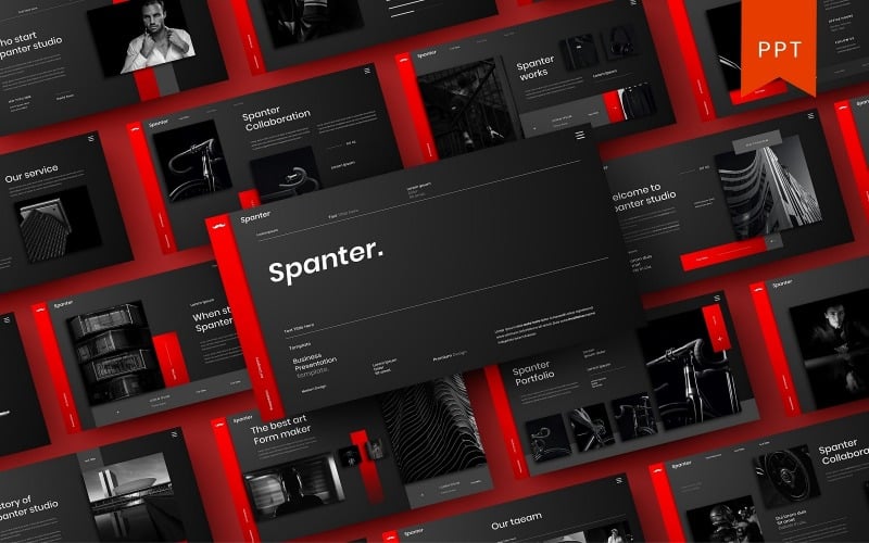 Spanter – PowerPoint-mall för företag