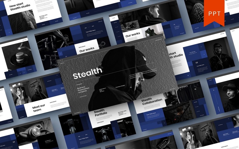 Stealth - Modèle PowerPoint d'affaires