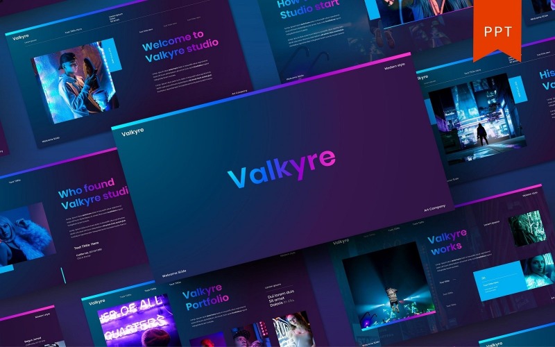 Valkyre – Business PowerPoint sablon