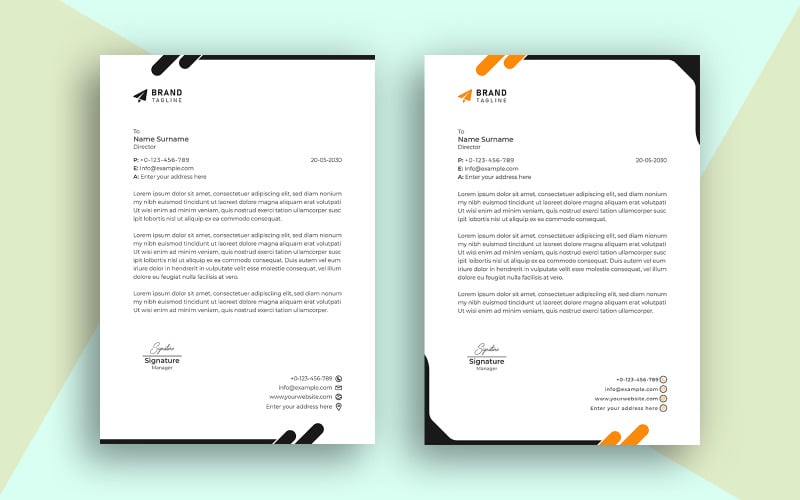 Creative Agency Corporate Business Letterhead Template Design