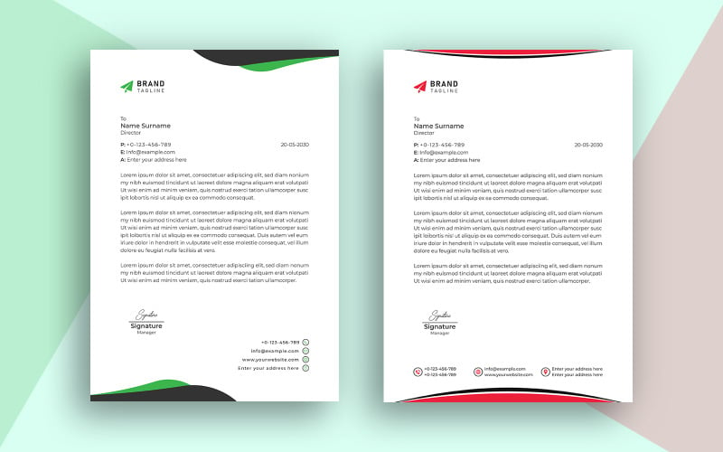 Ontwerpsjabloon voor marketingbureau Corporate Business Letter